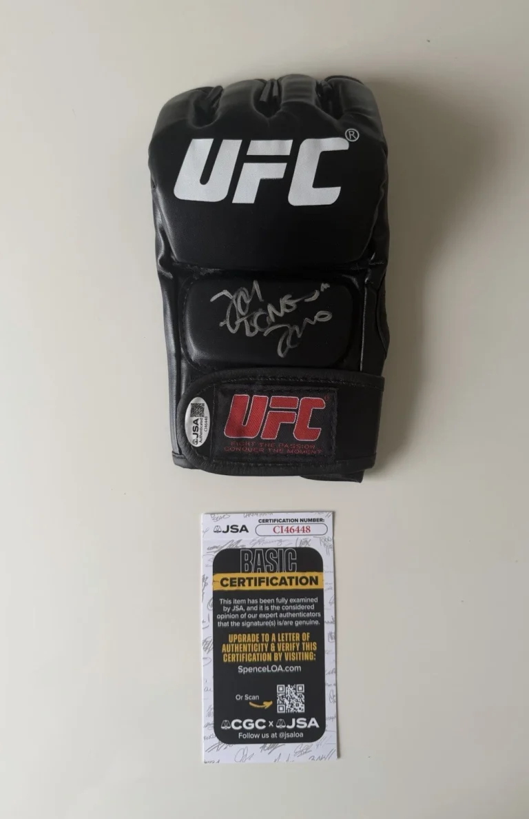 Jon “Bones” Jones Fighter Autographed UFC MMA Glove GOAT JSA COA