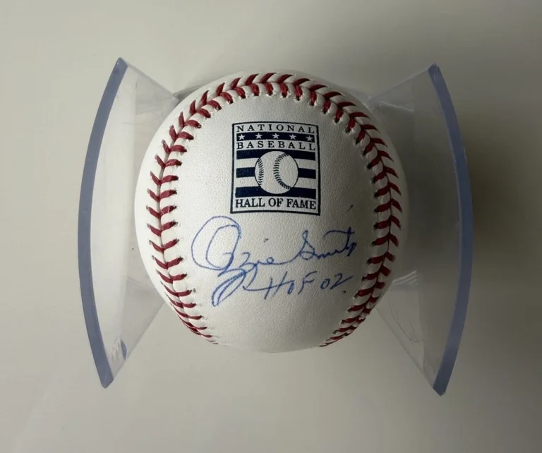 Ozzie Smith St. Louis Cardinals Autographed HOF Baseball Inscribed HOF JSA COA