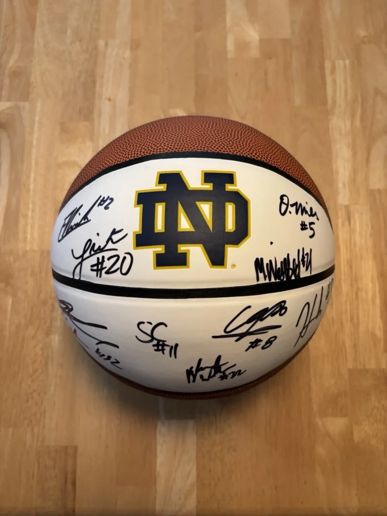 NOTRE DAME FIGHTING IRISH 2024 2025 WOMENS TEAM SIGNED AUTOGRAPH BASKETBALL READ