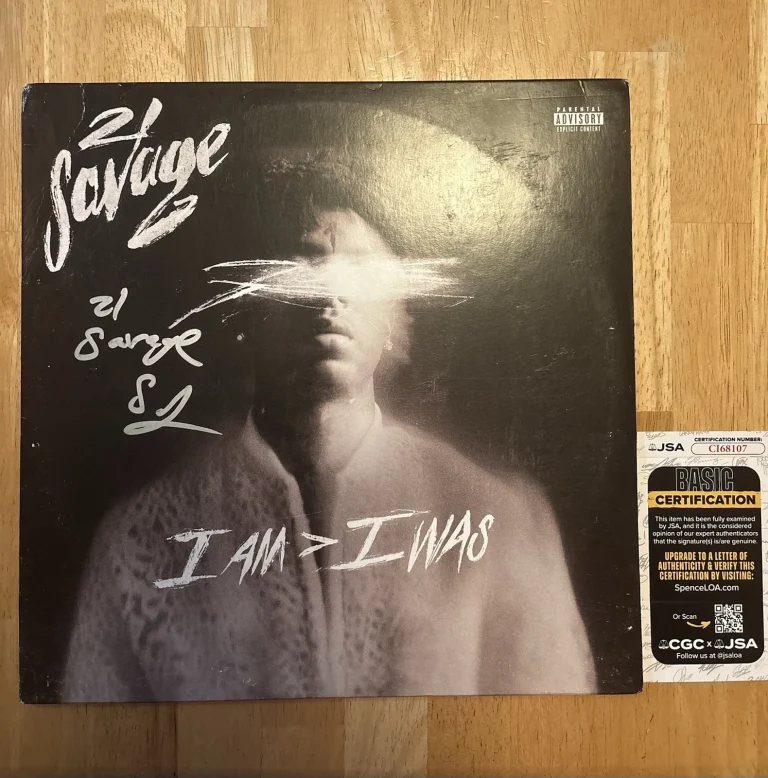 21 Savage Rapper Signed American Dream Vinyl Record Redrum JSA COA