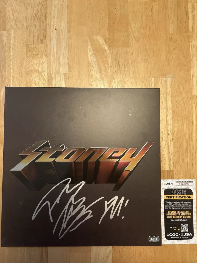 Post Malone Signed Stoney Vinyl JSA COA Record Autograph