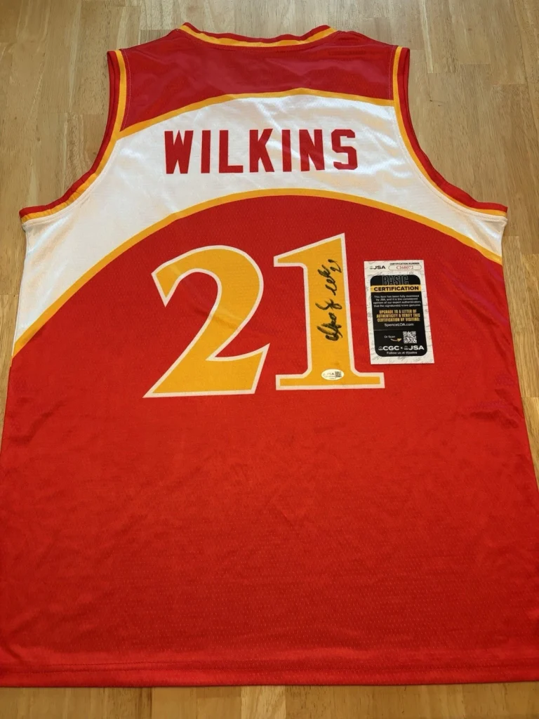 Dominique Wilkins Signed Autographed Atlanta Hawks Jersey JSA COA. HOF Rare