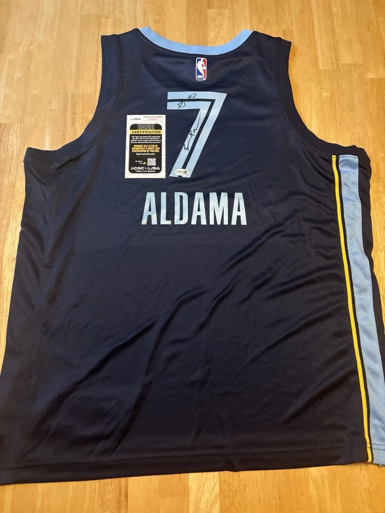 Santi Aldama Scottie Pippen Jr Signed Autograph Memphis Grizzlies Jersey JSA COA
