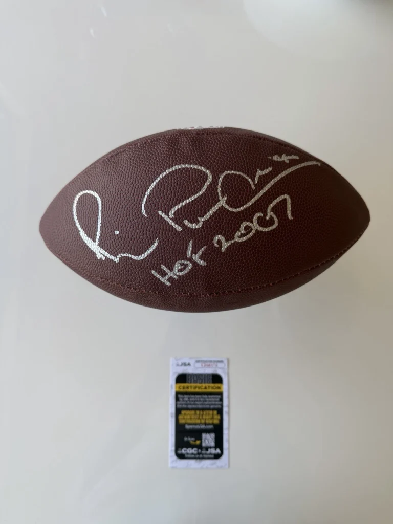 Michael Irvin Dallas Cowboys Autographed Wilson Football Inscribed HOF JSA COA