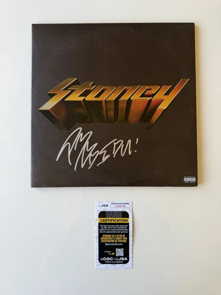 Post Malone Autographed Stoney Vinyl Record LP Country Artist Rapper JSA COA