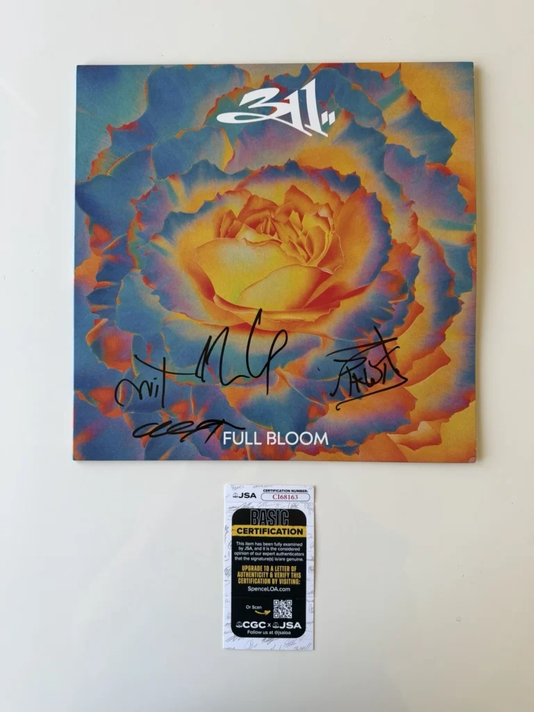 311 Band Autographed Vinyl “Full Bloom” Nick Hexum Chad Sexton P-Nut Tim