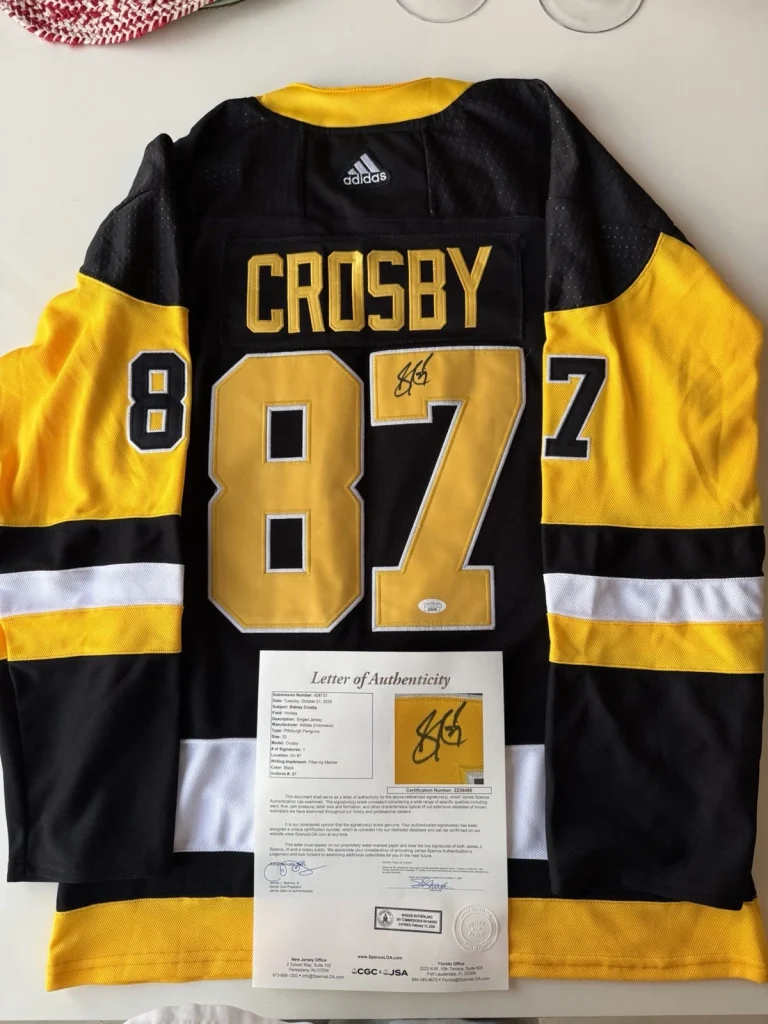 Sidney Crosby Pittsburgh Penguins Autographed Jersey JSA LOA COA