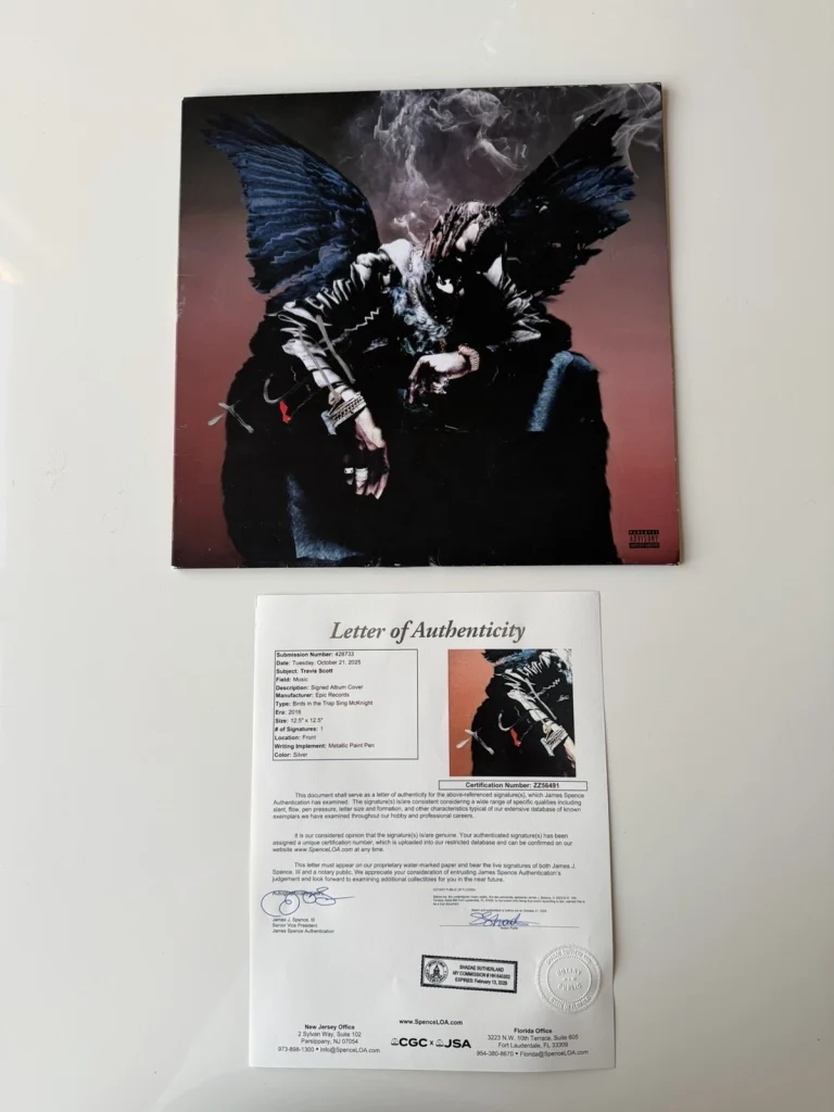 Travis Scott Rapper Autographed Birds In The Trap Sing McKnight Vinyl JSA LOA