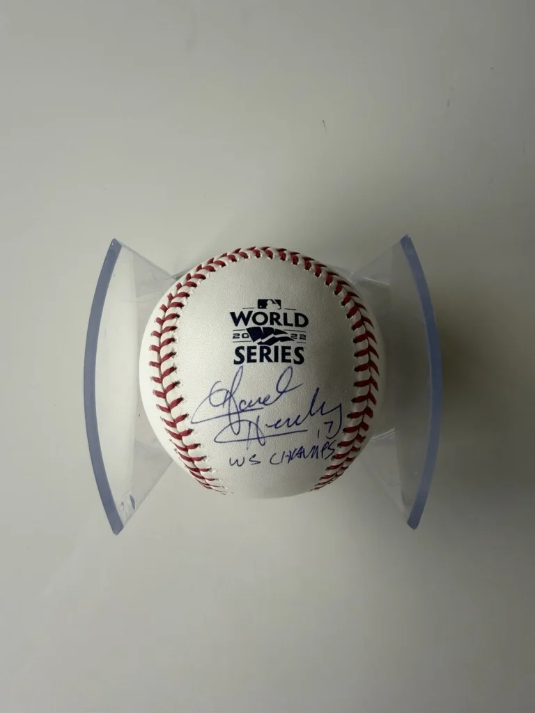 David Hensley Astros Autographed 2022 World Series Baseball Inscribed JSA COA