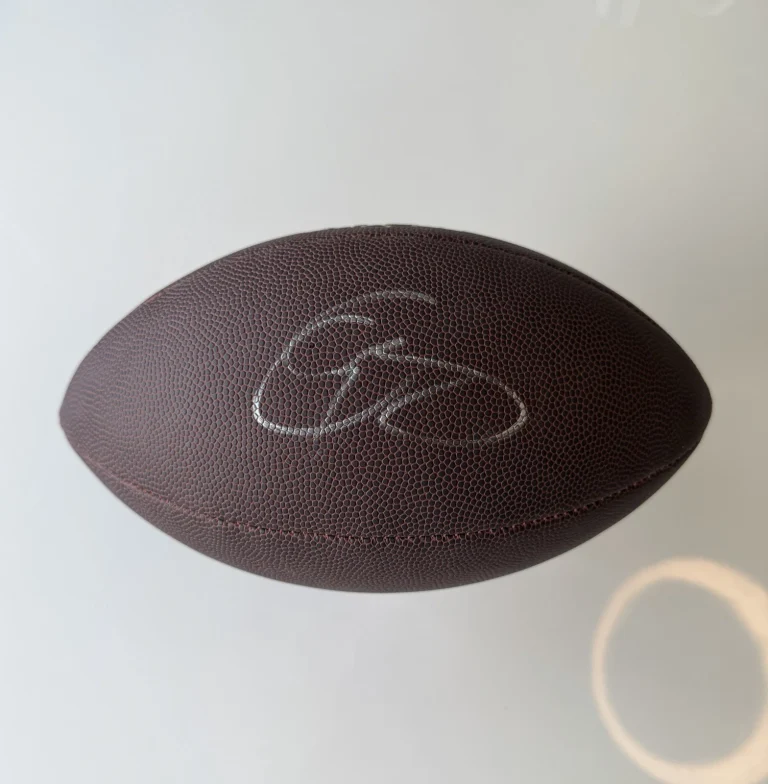 Odell Beckham Jr New York Giants Autographed Wilson NFL Football Beckett BAS COA