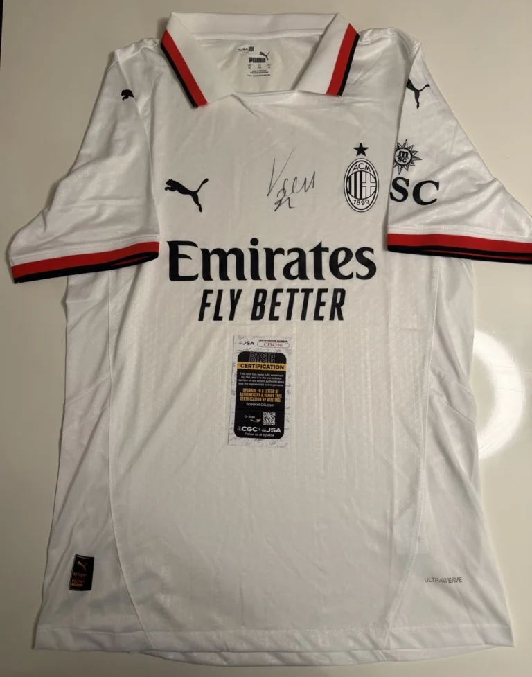 Christian Vieri Autographed AC Milan Jersey Italy JSA COA