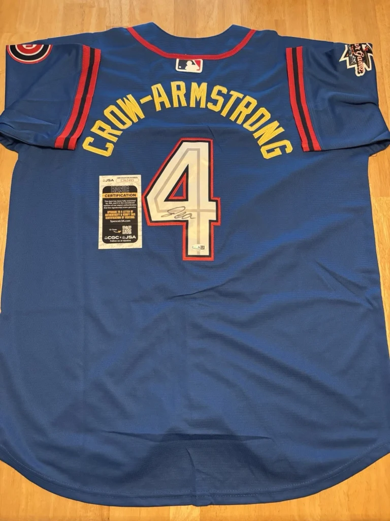 Pete Crow Armstrong Chicago Cubs Autographed 2025 All Star Jersey. JSA COA