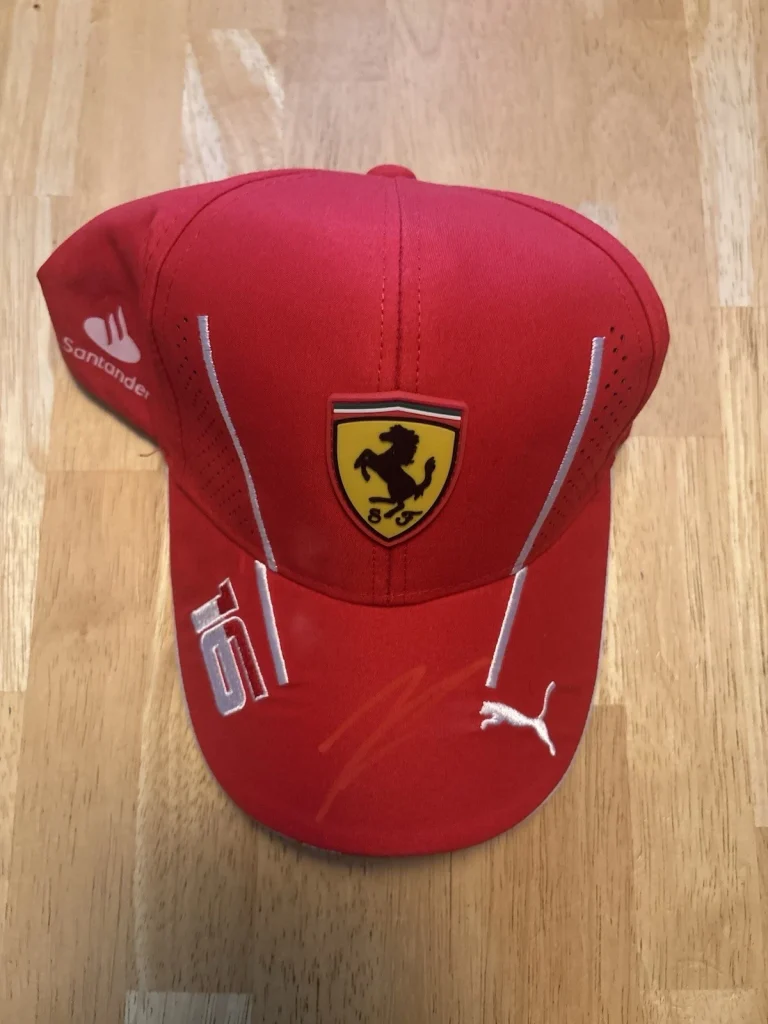 Charles Leclerc Ferrari Autographed F1 Formula Authentic Hat Star Beckett BAS