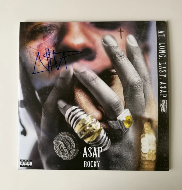 A$AP Rocky Rapper Autographed “AT.LONG.LAST.A$AP” Vinyl Rihanna Beckett