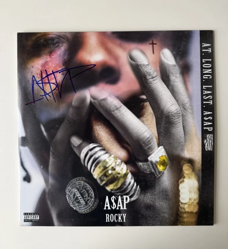 A$AP Rocky Rapper Autographed “AT.LONG.LAST.A$AP” Vinyl Rihanna Beckett