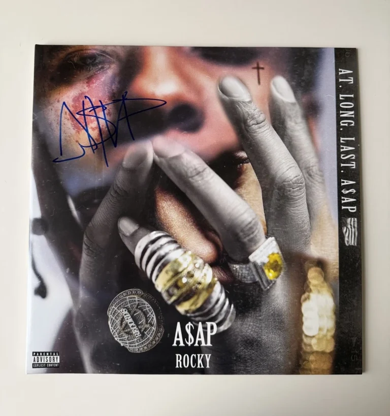 A$AP Rocky Rapper Autographed “AT.LONG.LAST.A$AP” Vinyl Rihanna Beckett
