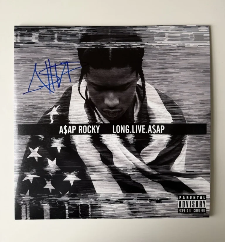 A$AP Rocky Rapper Autographed “LONG.LIVE.A$AP” Vinyl Rihanna Beckett