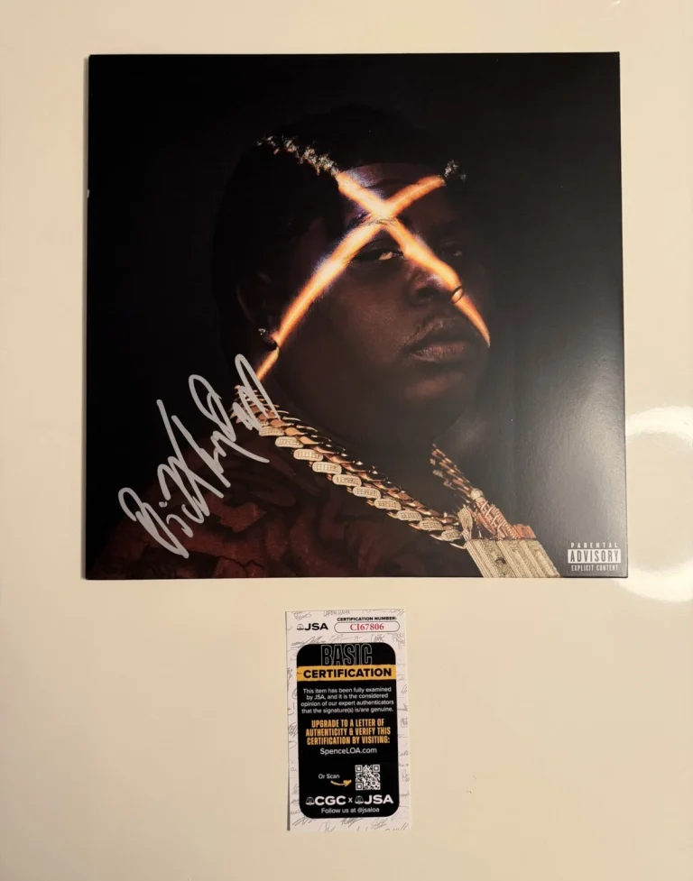 BigXthaPlug Rapper Autographed “TAKE CARE” Vinyl Rare The Largest JSA COA