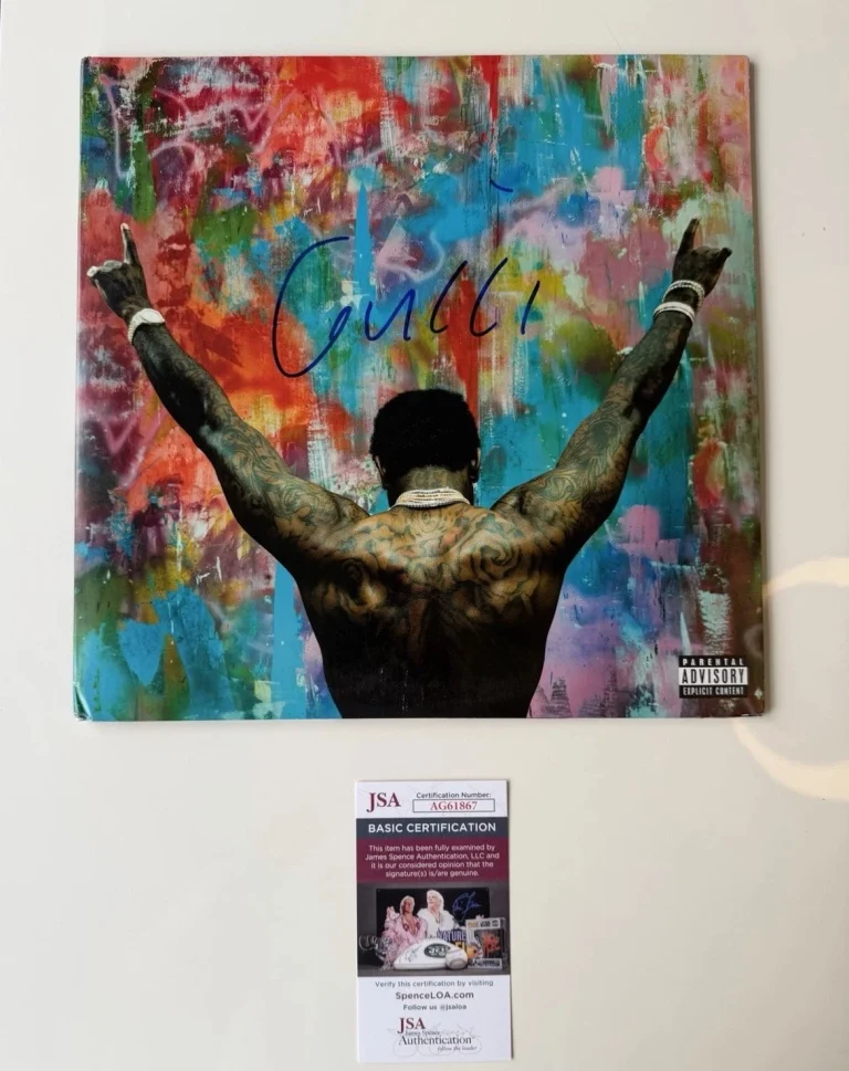 Gucci Mane Rapper Autographed Everybody Looking Vinyl LP Rare Atlanta JSA COA