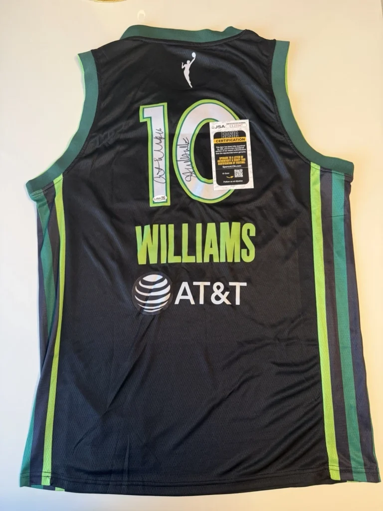 Courtney Williams Minnesota Lynx Autographed Jersey Inscribed Studbudz JSA COA