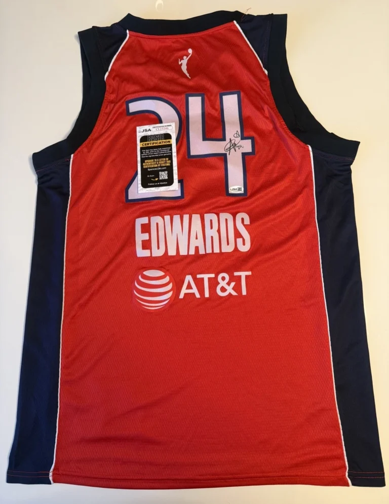 Aaliyah Edwards Washington Mystics Autographed Jersey JSA COA