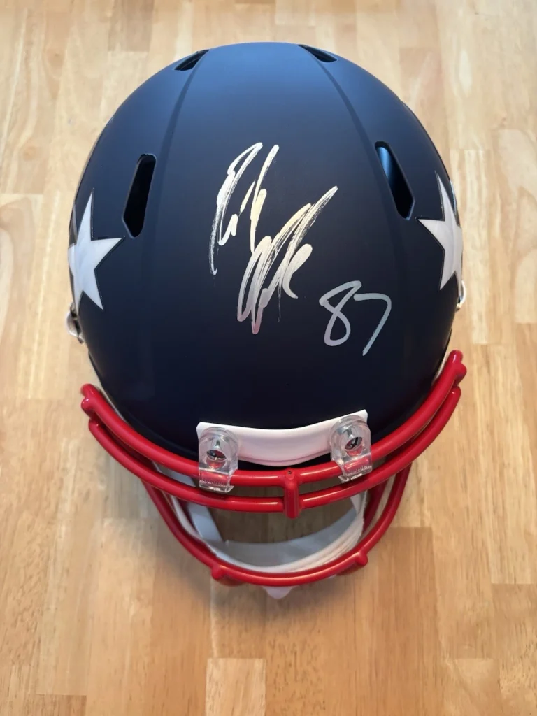 Rob Gronkowski Signed Autographed Full Size Speed Rep Helmet. Patriots. JSA Coa
