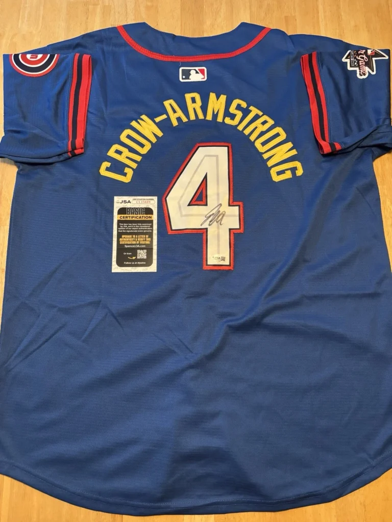 Pete Crow Armstrong Chicago Cubs Autographed 2025 All Star Jersey. JSA COA
