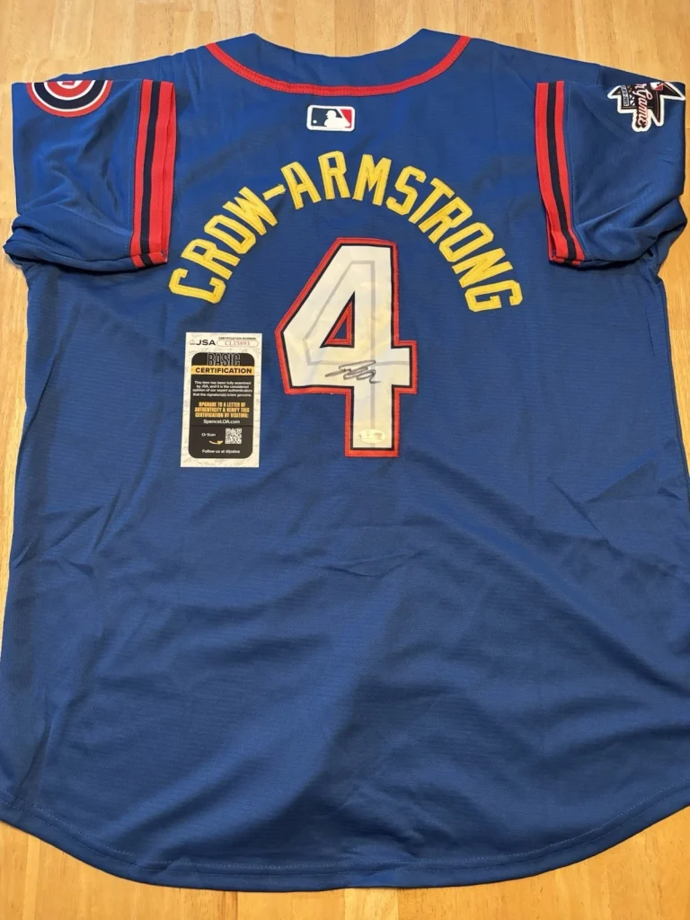 Pete Crow Armstrong Chicago Cubs Autographed 2025 All Star Jersey. JSA COA