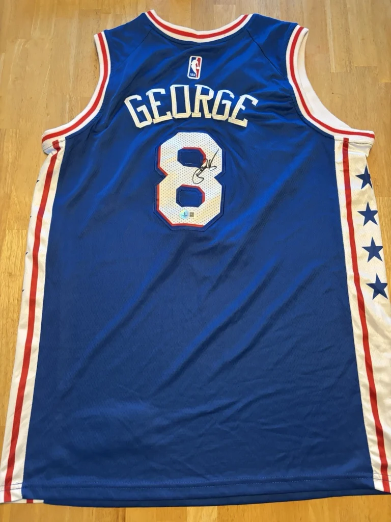 Paul George Philadelphia 76ers Autographed Signed Jersey Star Rare Beckett COA
