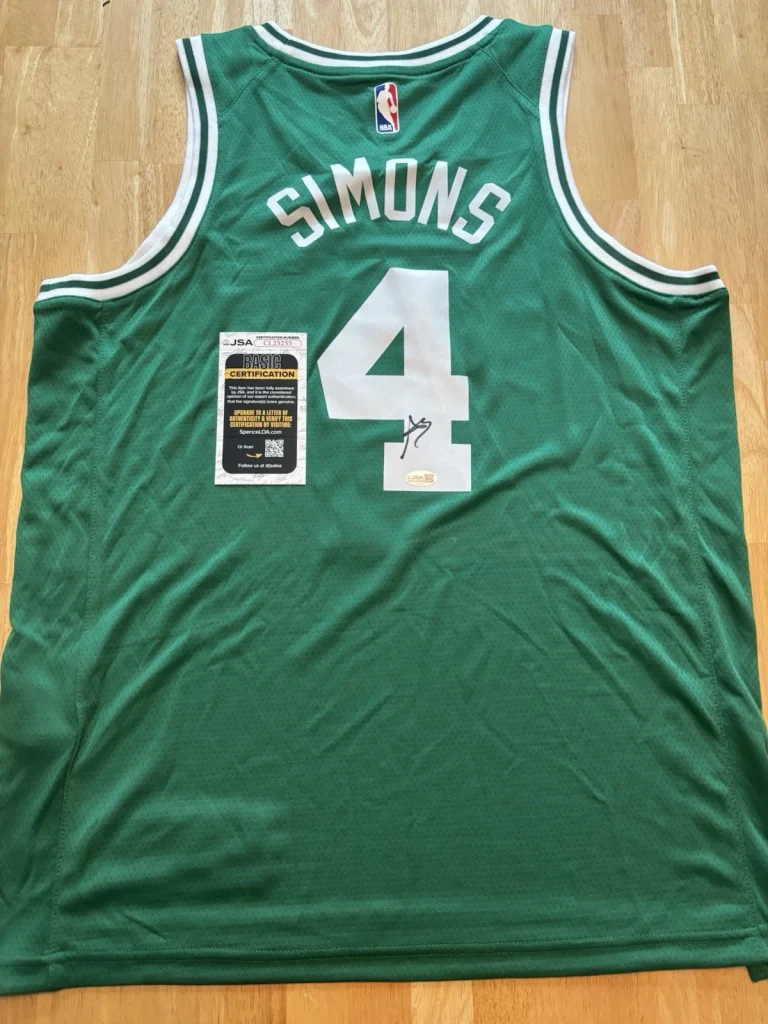 Anfernee Simons Signed Boston Celtics Jersey JSA COA