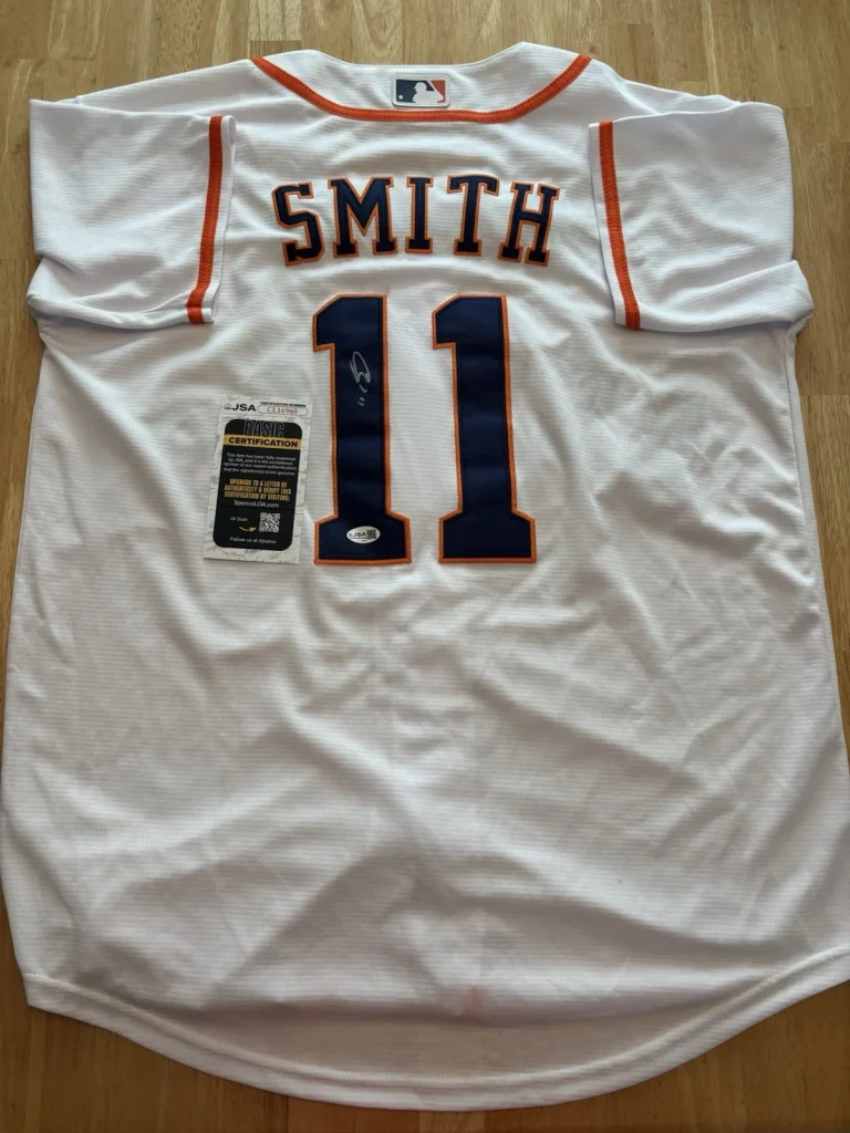 Cam Smith Houston Astros Signed Autographed Jersey. JSA Coa