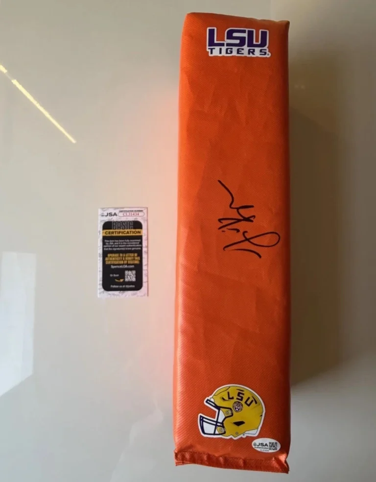 Lane Kiffin LSU Tigers Autographed Pylon NCAA Football Coach JSA COA
