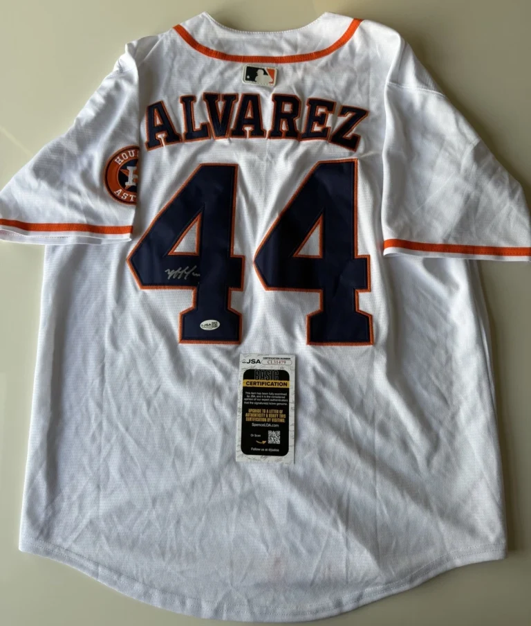 Yordan Alvarez Houston Astros Autographed Jersey Star JSA COA