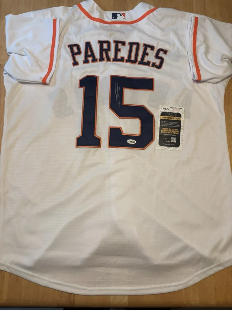 Isaac Paredes Houston Astros Autographed Jersey JSA Certified