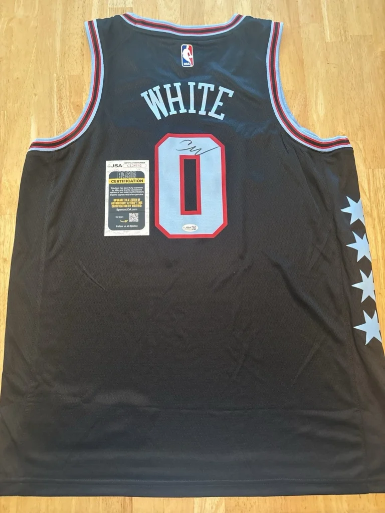 Coby White Signed Autographed Chicago Bulls City Connect Jersey JSA Coa.