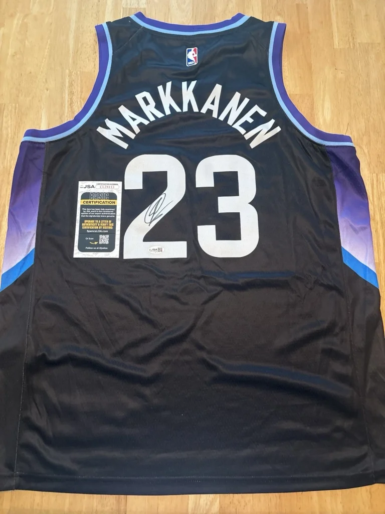 Lauri Markkanen Utah Jazz Autographed Signed Jersey JSA COA