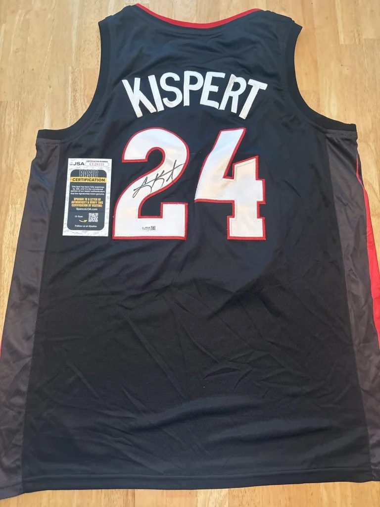 COREY KISPERT signed Autographed GONZAGA BULLDOGS Jersey. Jsa Coa