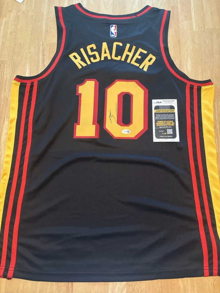 ZACCHARIE RISACHER signed autographed ATLANTA HAWKS Jersey Jsa  Coa.