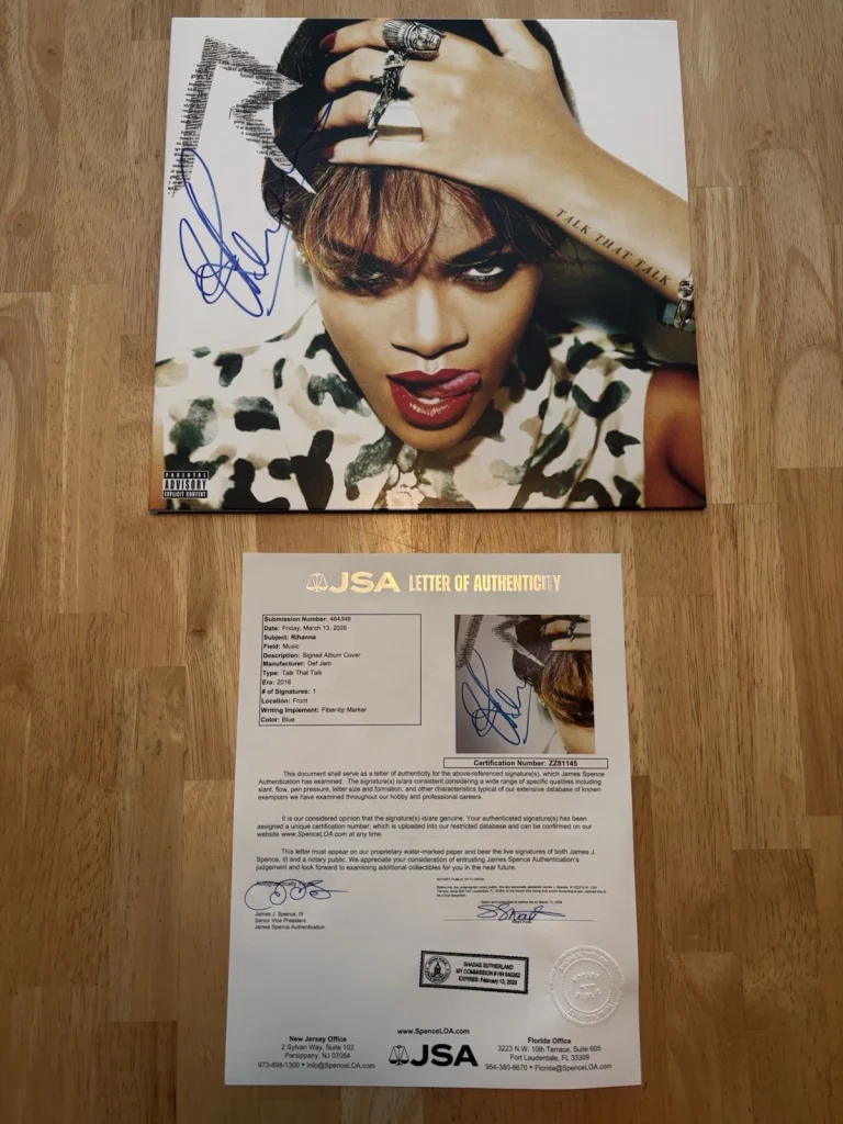 Rihanna Signed Autographed Talk That Talk Vinyl Record LP JSA COA LOA