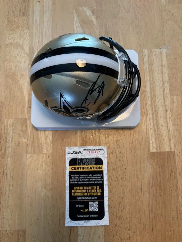 DREW BREES signed Autographed New Orleans SAINTS mini helmet JSA COA. Hof Rare