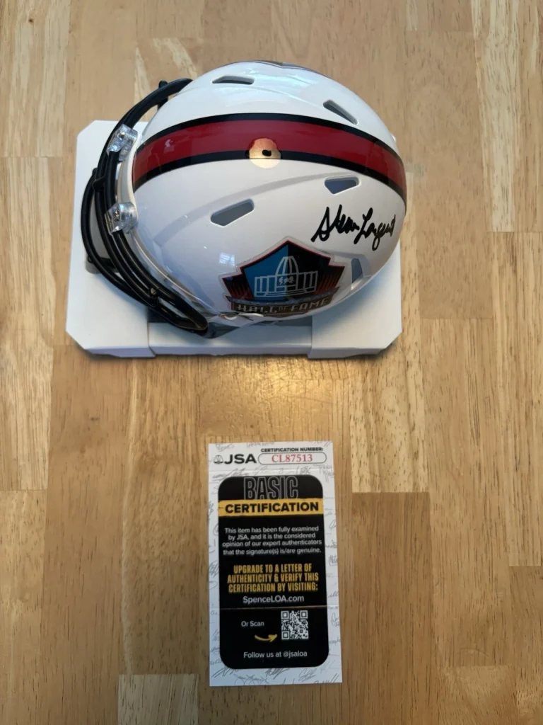 Steve Largent Signed Autographed Hall of Fame Mini Helmet. JSA Coa. Seahawks