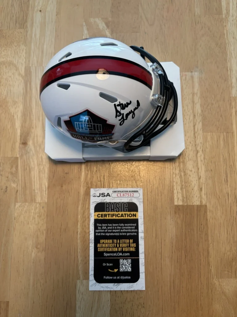 Steve Largent Signed Autographed Hall of Fame Mini Helmet. JSA Coa. Seahawks