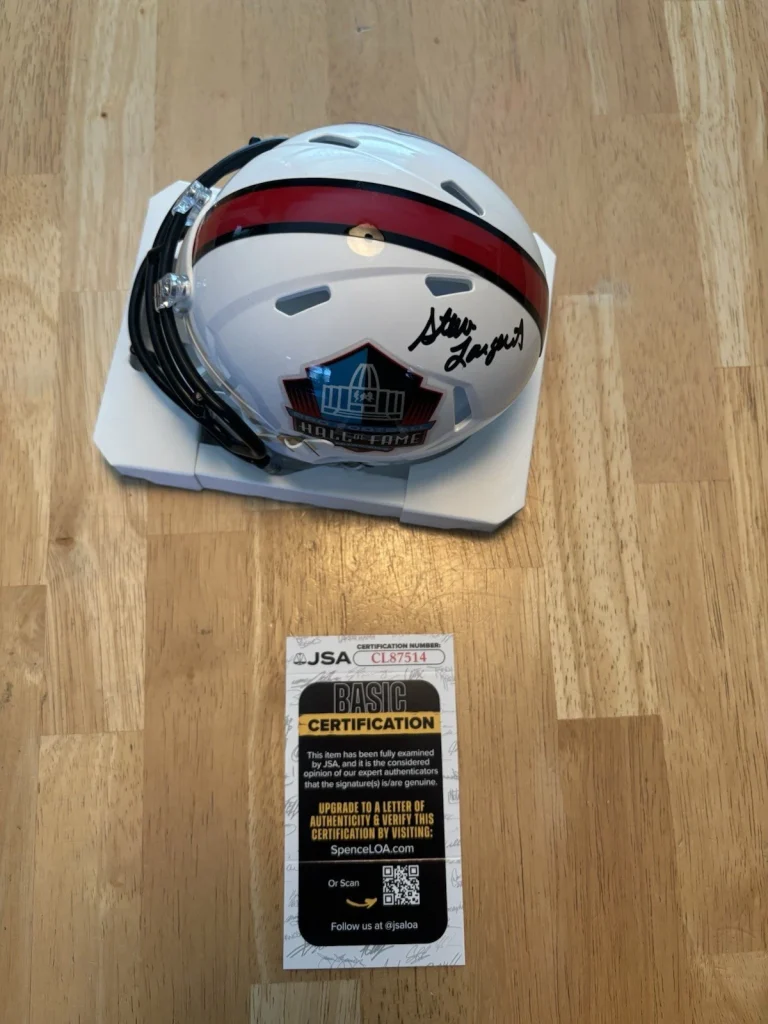 Steve Largent Signed Autographed Hall of Fame Mini Helmet. JSA Coa. Seahawks