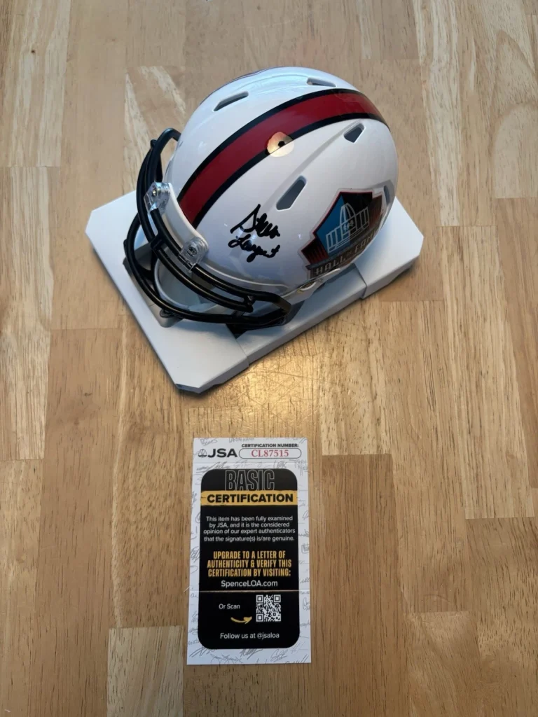 Steve Largent Signed Autographed Hall of Fame Mini Helmet. JSA Coa. Seahawks
