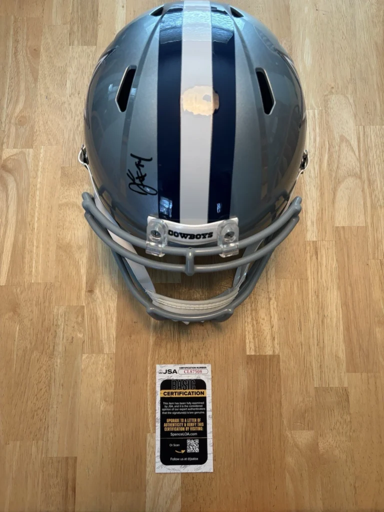 DeMarcus Ware Signed  Autographed Dallas Cowboys Full Size Helmet. JSA Coa. Hof