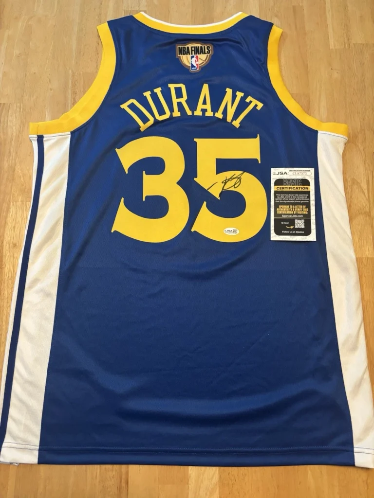 Kevin Durant signed Autographed Golden State Warriors.   JSA Coa
