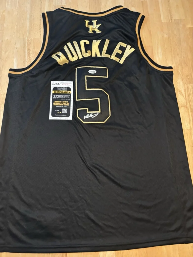 Immanuel Quickley Kentucky Wildcats Autographed Jersey Raptors JSA COA