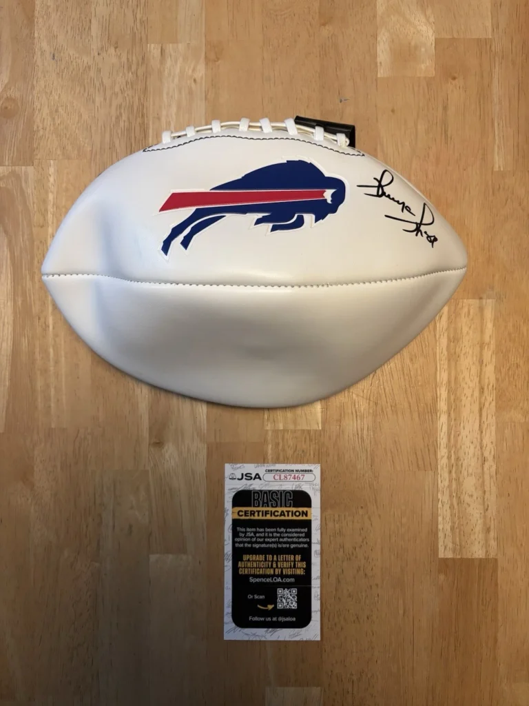 Thurman Thomas Buffalo Bills Signed Autographed White Panel  Football JSA COA