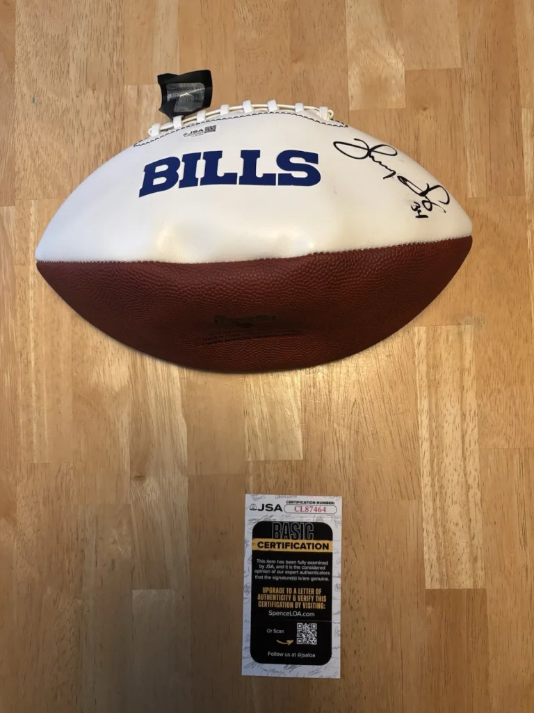 Thurman Thomas Buffalo Bills Signed Autographed White Panel  Football JSA COA