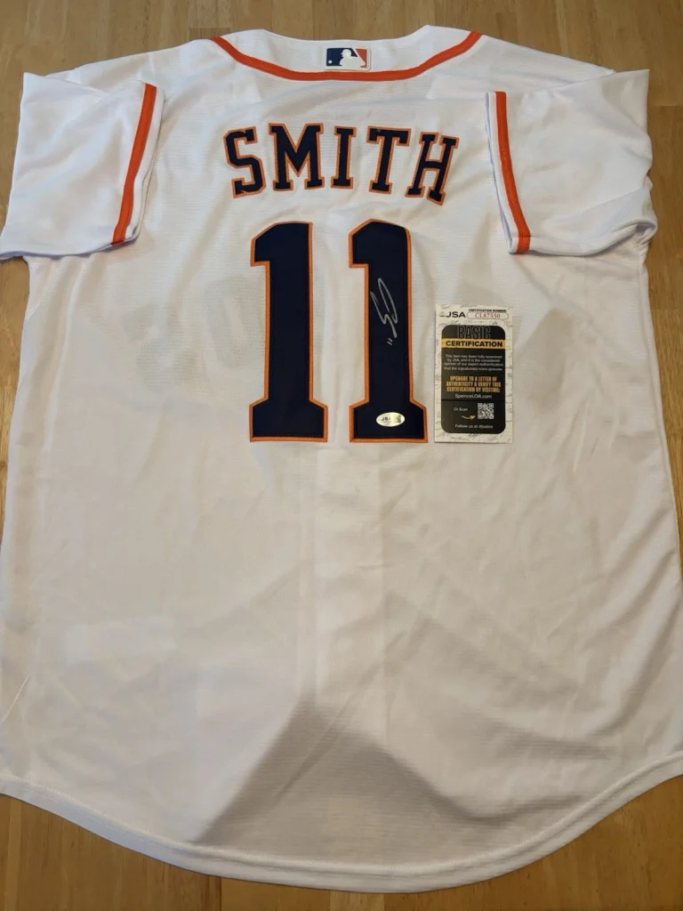 Cam Smith Houston Astros Signed Autographed Jersey. JSA Coa